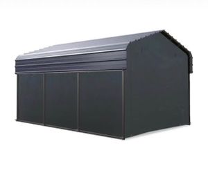 Sunshine Valley 10.23-ft W x 15.26-ft L x 8.2-ft H Dark Gray Metal