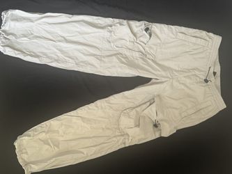 H&M RELAXED FIT CARGO JOGGERS (WHITE)