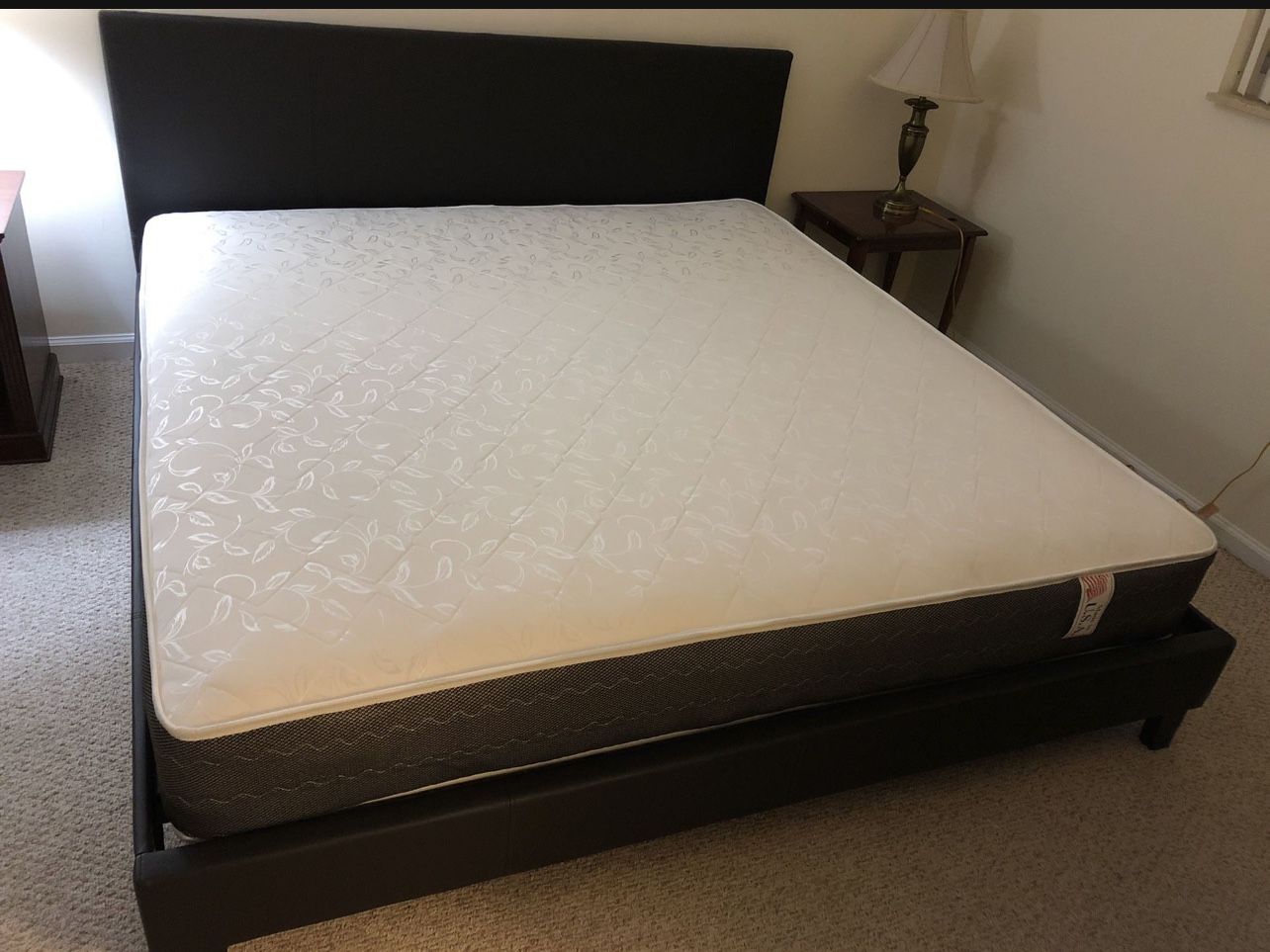 King Size Bed. frame new in the box with  The Mattresses  free delivery   