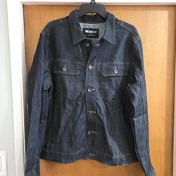 Men's Large Denim Jacket Biker William Rast