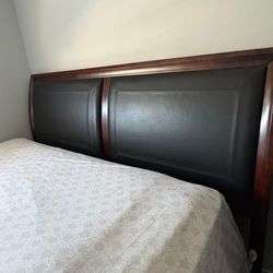 Bed with mattress