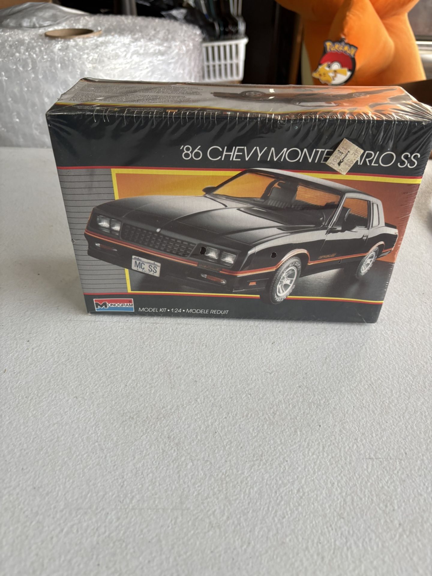 ‘86 Chevy Monte Carlo SS, Monogram Kit #2731, Open Box, Complete, Unbuilt