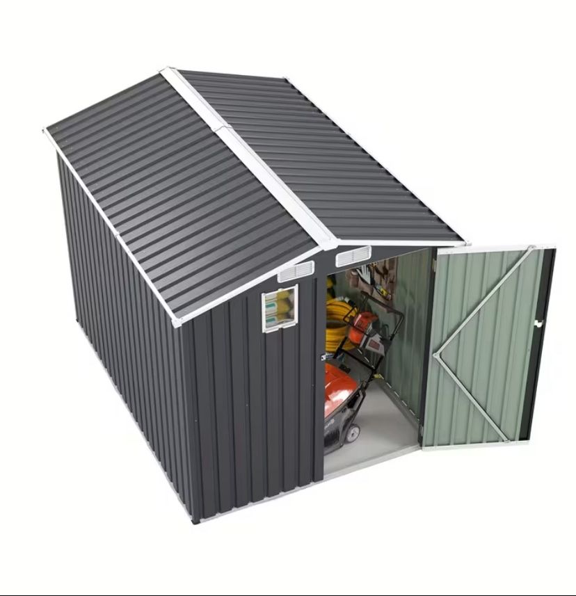 6x8 FT- Large Metal Outdoor Steel Storage Shed.