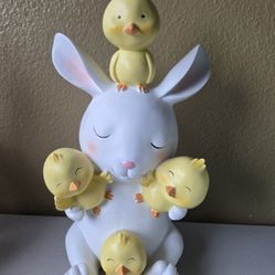 Easter Bunny Holding Baby Chick's 