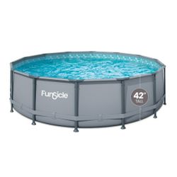 NEW! Funsicle 14 FT Oasis Round Above Groung Metal Frame Swimming Pool 