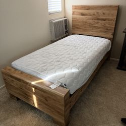 Brand New Ashley Furniture Effie Twin Bed + Hybrid Mattress