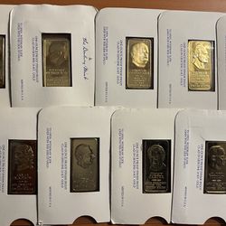 Gold Clad Presidential Proof Ingots