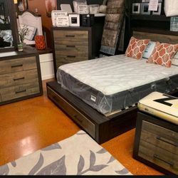 McMullen Bedroom Set Queen or King Bed Dresser Nightstand and Mirror WİTH İNTEREST FREE PAYMENT OPTİONS 