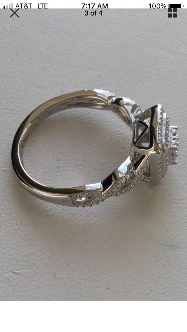 Kay Jewelers Diamond Ring New in Box - Size 7 - 925 - Free Earrings - Same Day Ship