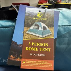 AVAILABLE ALPHA CAMP 3-Person Backpacking Camping Tent