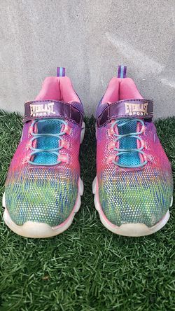 Girls Everlast Sport Athletic Shoes Size 3 Sneakers Tennis Pink Velcro
