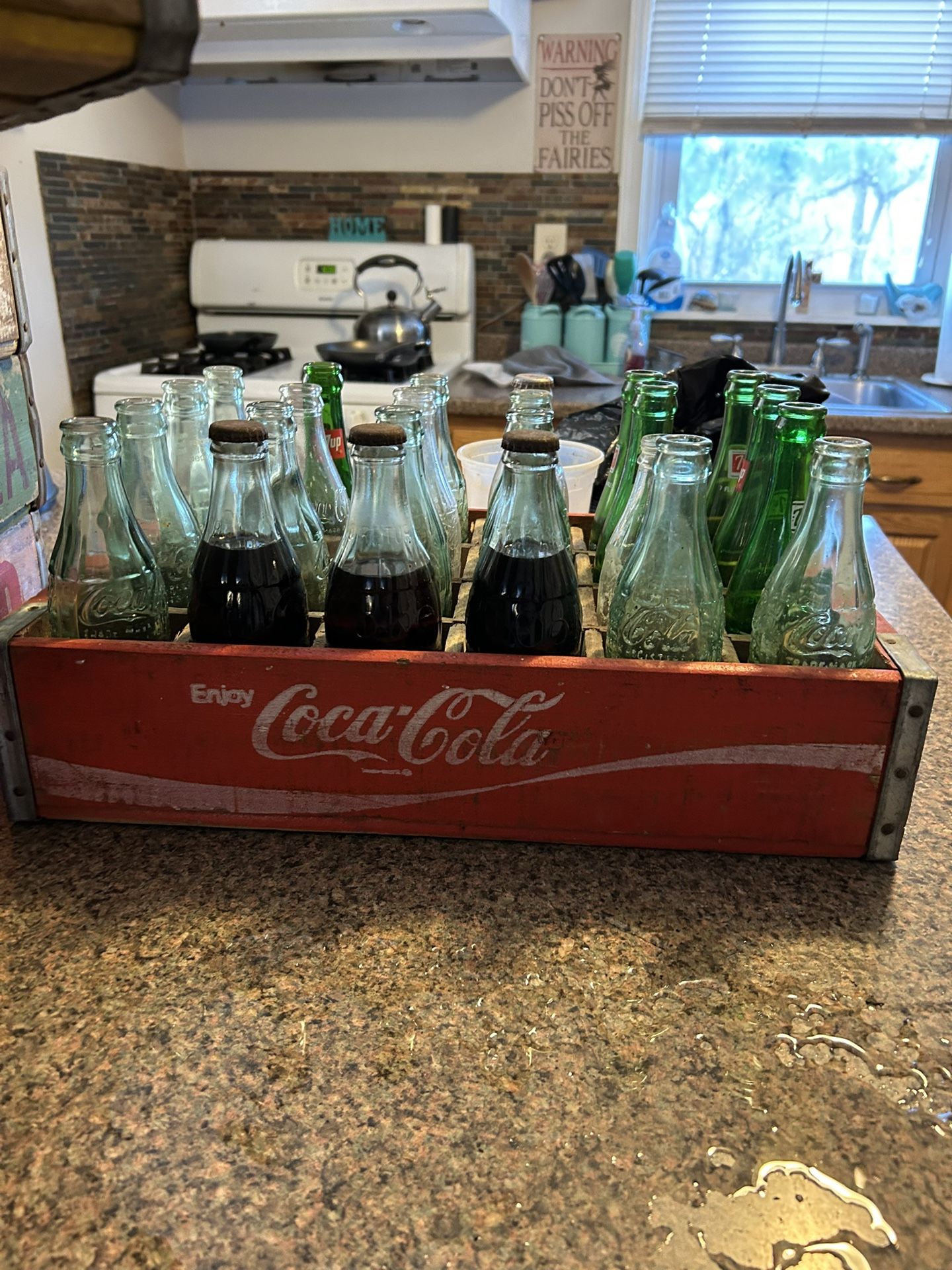 Coke Cases with Bottles