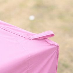 Outdoor 10x 10Ft Pop Up Gazebo Canopy Tent Removable Sidewall with Zipper,2pcs Sidewall with Windows,with 4pcs Weight sand bag,with Carry Bag-Pink