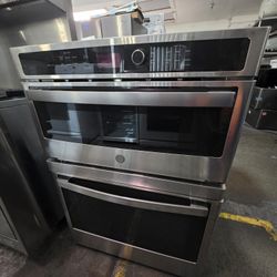 30" GE MICROWAVE OVEN COMBO STAINLESS STEEL 