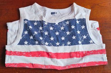 Crazy 8 kids' white sleeveless tank top.