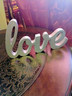 Love Script Word Sign Decor