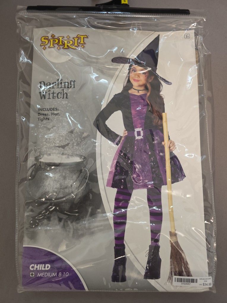 SPIRIT Darling Witch costume with light up witch wand