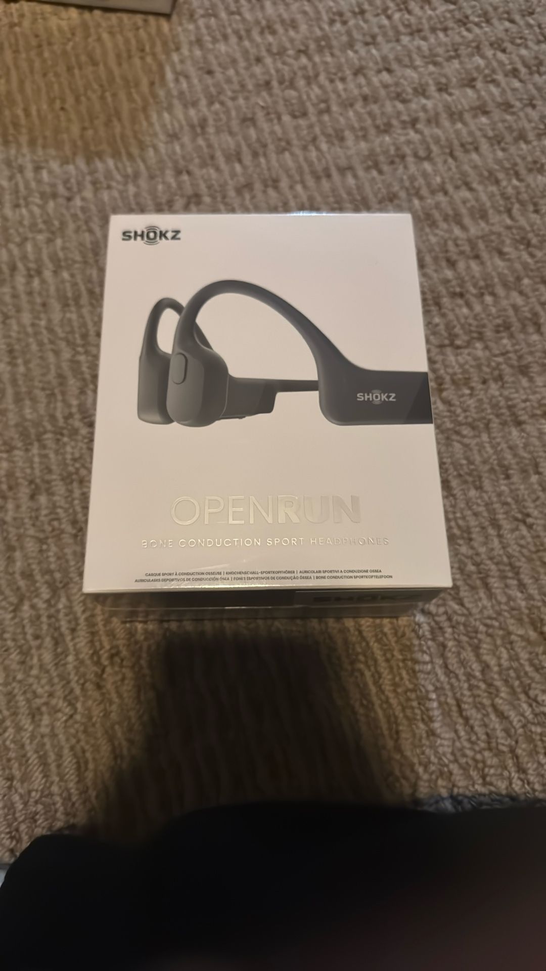 SHOKZ OpenRun - Open-Ear Bluetooth Bone Conduction Sport Headphones, Sweat Resistant Wireless Earphones for Workouts and Running, Built-in Mic, with H
