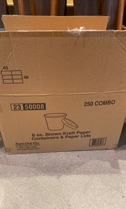 8oz Brown Craft Paper Lids