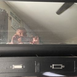 Black Small Hanging Shelf With Mirror