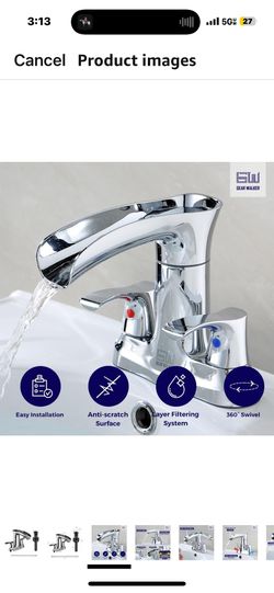 Chrome bathroom faucets