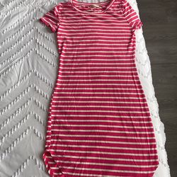Pink and White Stripes Dress
