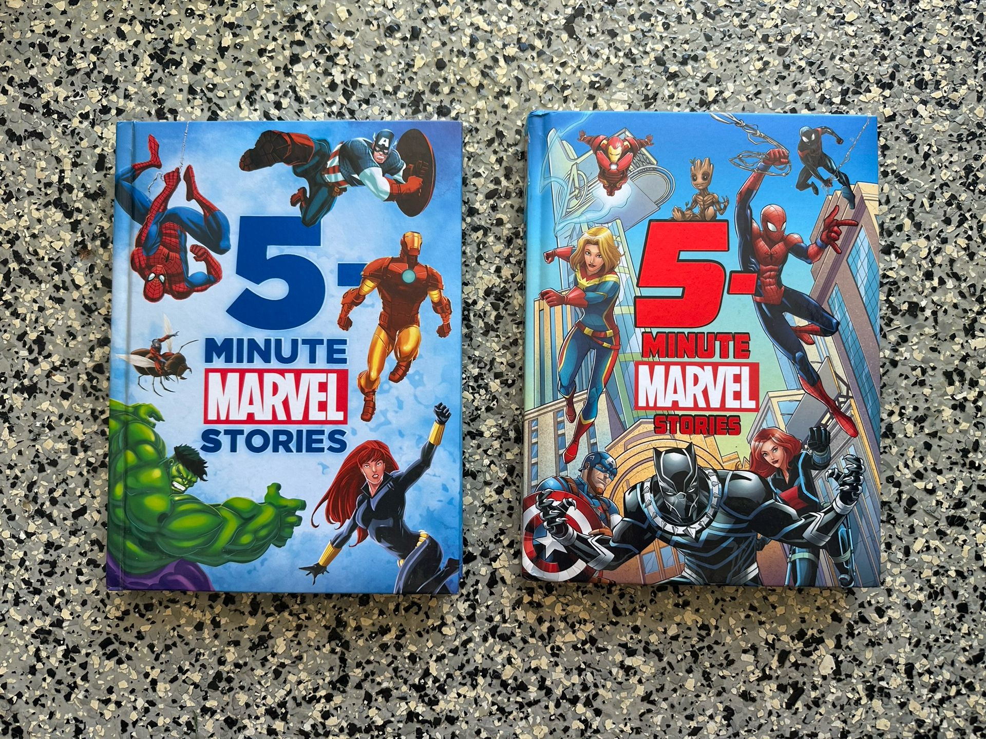 Marvel Spiderman Hulk Captain America 5 minute stories 2 books boys kids