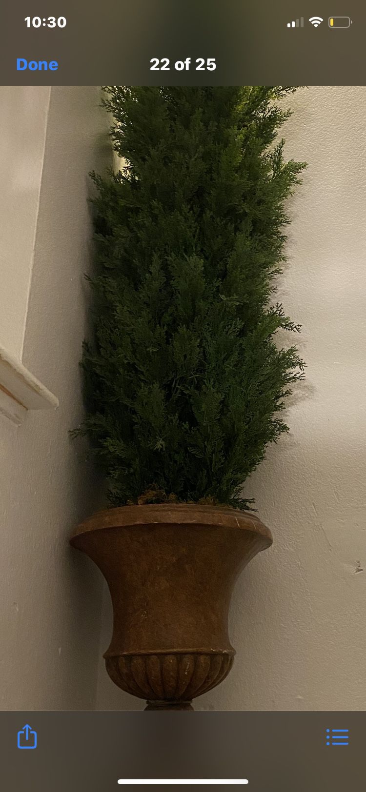 Artificial Natural look pine tree with large roman pot vase - home decoration about 6ft high