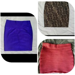 Lot of 3 Juniors Skirt Size Medium 