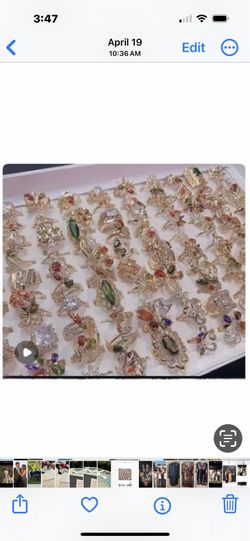 20 Pieces Of Rhinestone Rings
