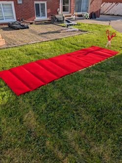 Red Carpet Runner With Giant Red Scissors
