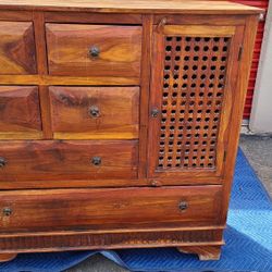 Solid Wood Antique 8 Drawer Dresser
