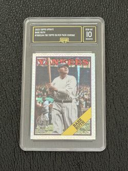 2022 TOPPS Update Bae Ruth graded 10  #T88CU44 ‘88 Silver Chrome