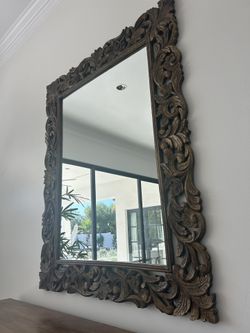 Beautiful Large Wooden Mirror