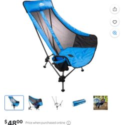 Cascade Mountain Tech Flex Height Sling Chair