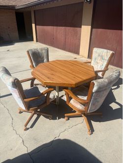 Dining table4 chairs with leaf $100