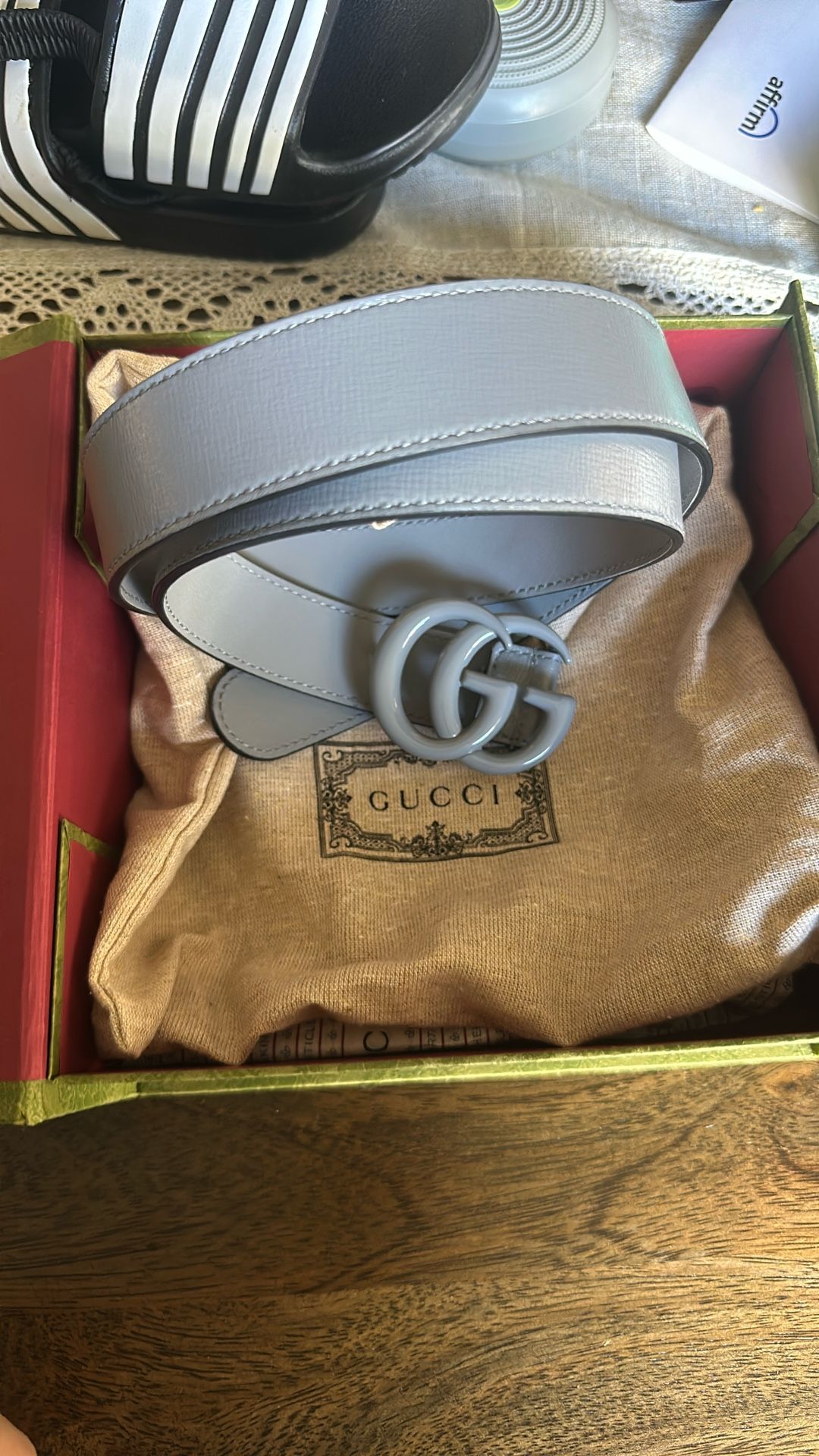 Women’s Grey Gucci Belt
