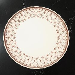 Vintage 1950s Spode Copeland Brown Fleur-De-Lis Earthenware