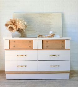 Vintage Mid Century Modern Dresser 6 Drawer