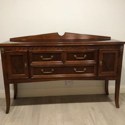 Elegant Vintage Wood Sideboard Buffet Cabinet