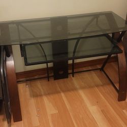 Tinted Glass Ikea Computer Desk