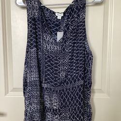 Splendid navy blue sleeveless blouse 