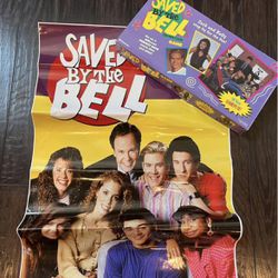 Saved By The Bell New Class Board Game w/ Poster