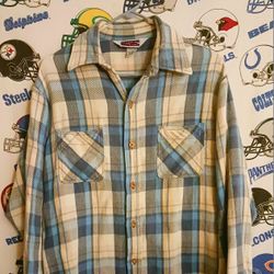 Vintage Vntg 1970s/1980s JC Penney Big Mac Workwear Flannel Plaid Button Up Work Shirt