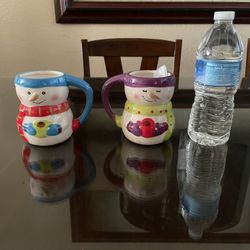 Christmas 2 Snowman Mugs