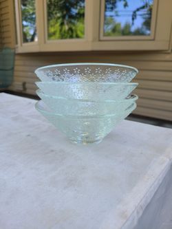 La Rochère France Glass Flower Bowl Set - Bolo VVV Fleurs