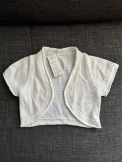 Crochet Girl’s White Cardigan
