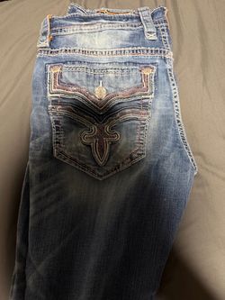Men 34x32 Straight Rock revival Jeans