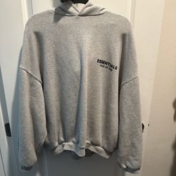 Fear of God Essentials Fleece Hoodie II 'Light Heather Grey' size medium