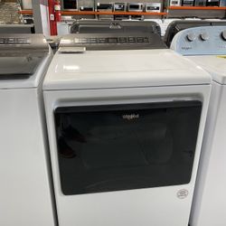 Whirlpool White 7.4 Cu. Ft. Smart Top Load Electric Dryer